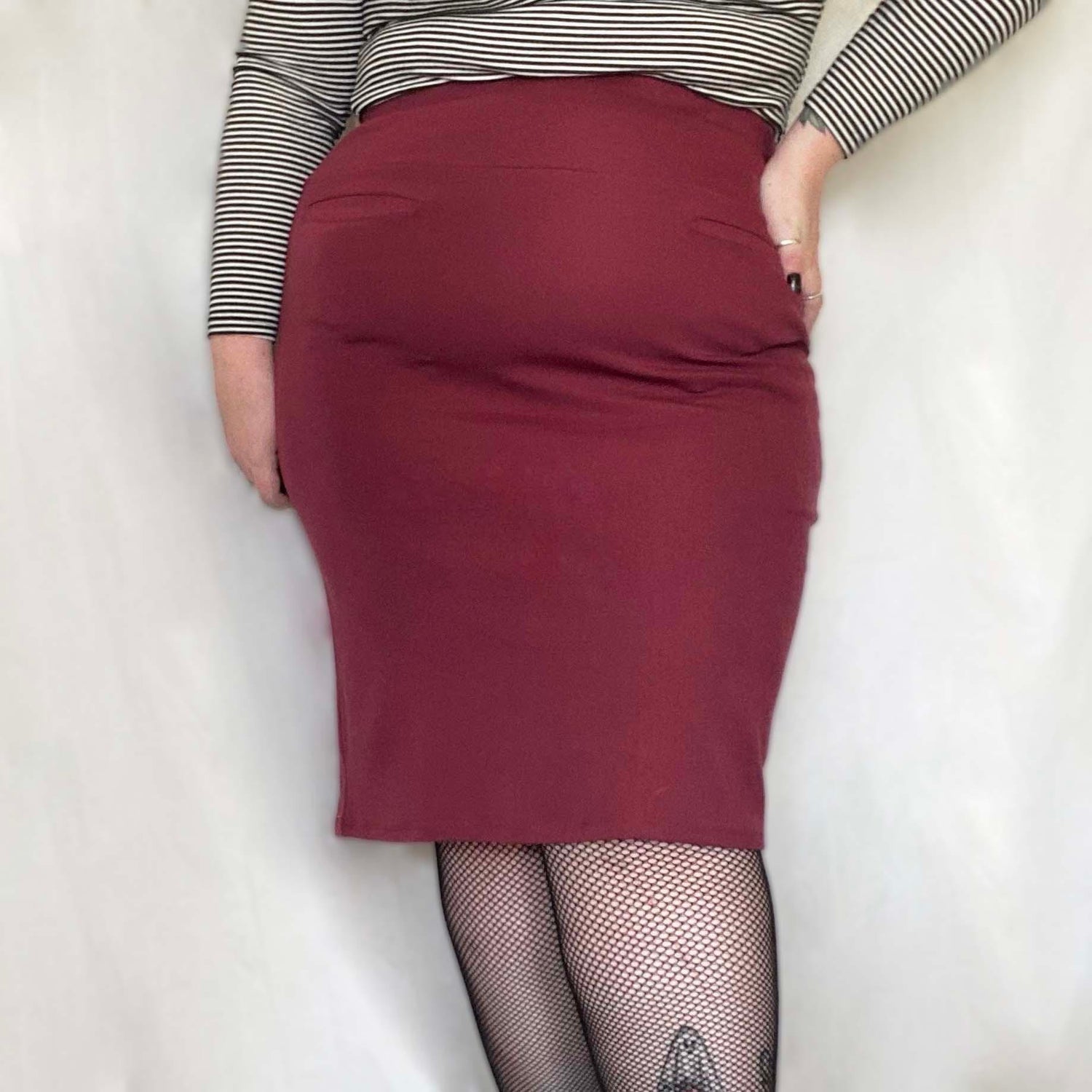 Pencil Skirt - Burgundy