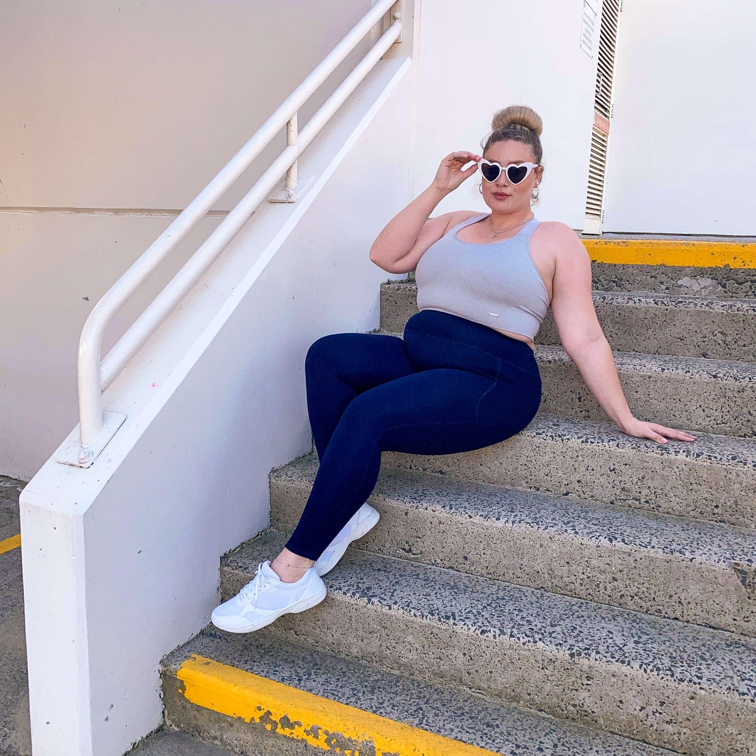 Długie legginsy Squat Proof - granatowe