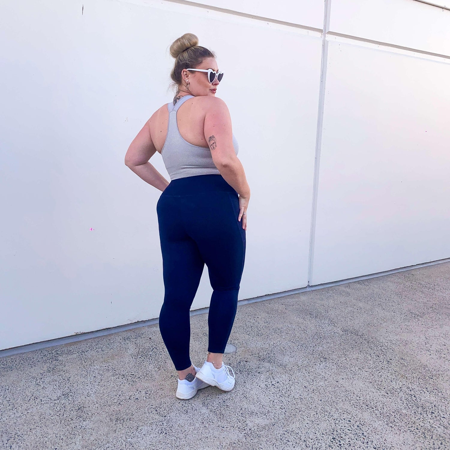 Długie legginsy Squat Proof - granatowe
