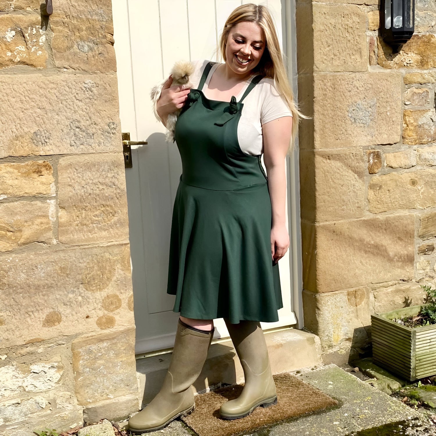 Snagafore Pinafore Dress - Hit the Bottle Green