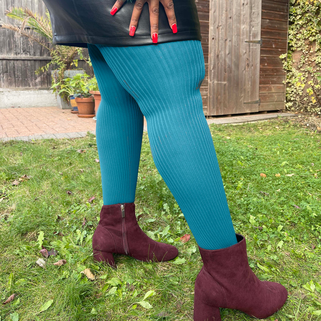 LE Tights - Ribbed Tights - Blueberry Muffin