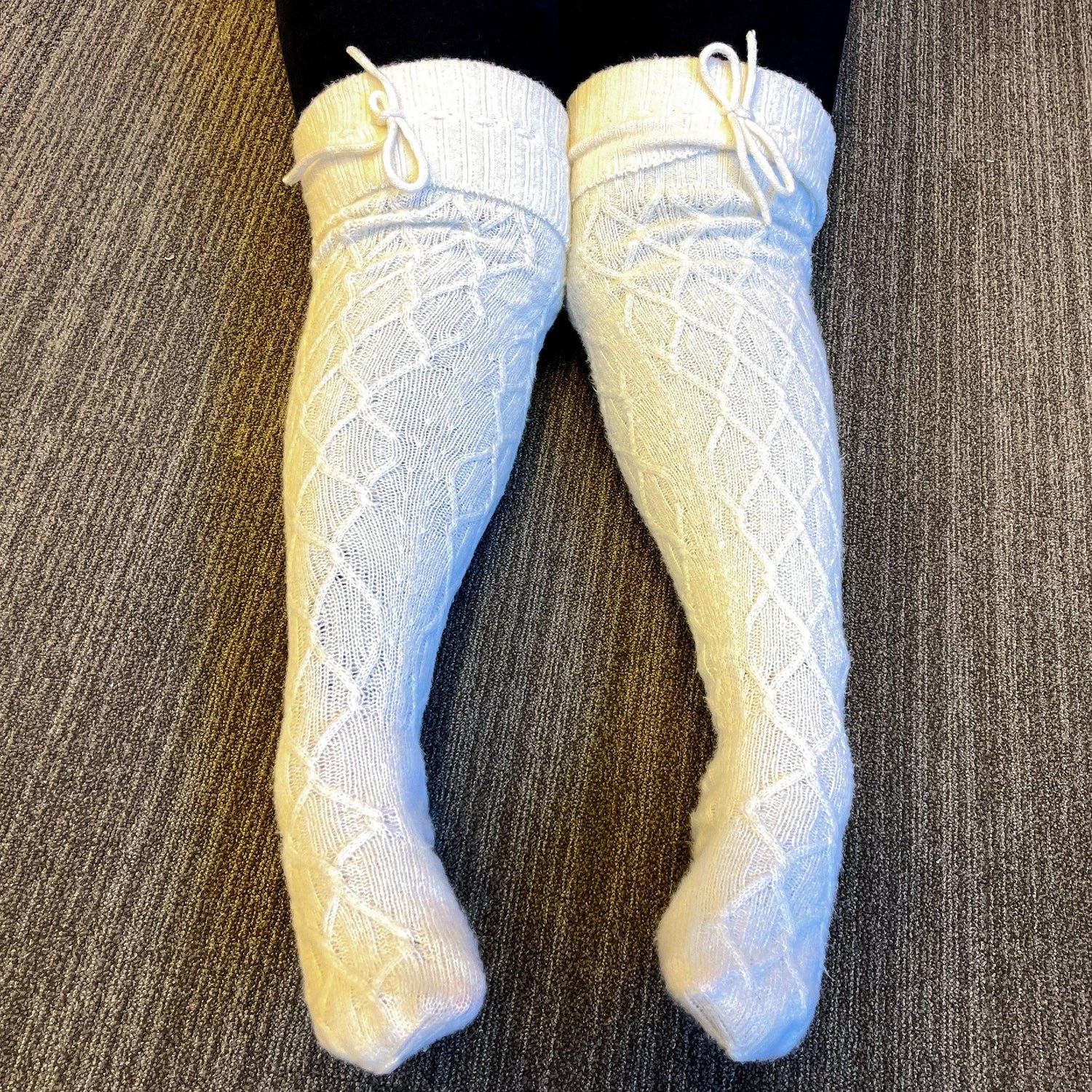 Thigh High Socks - Snowball