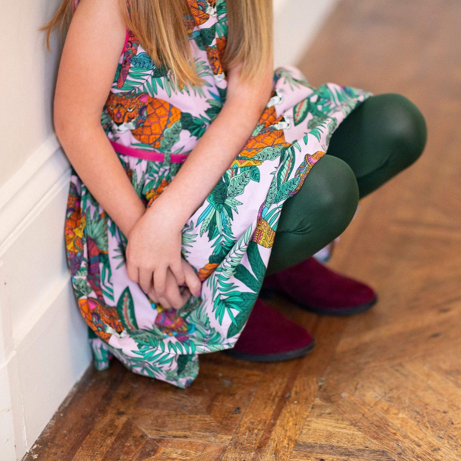 Tween Tights - Hit the Bottle Green